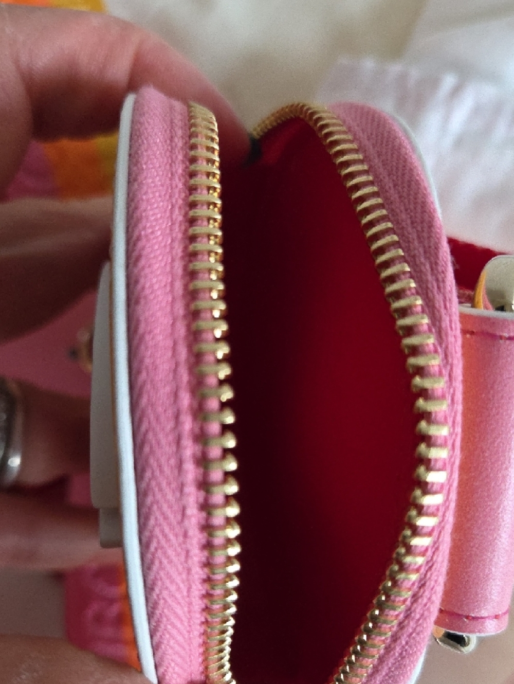 Christian Louboutin Loubila Sunset Degrade Pink & Yellow 2-Way Shoulder Bag NWT - Picture 11 of 13